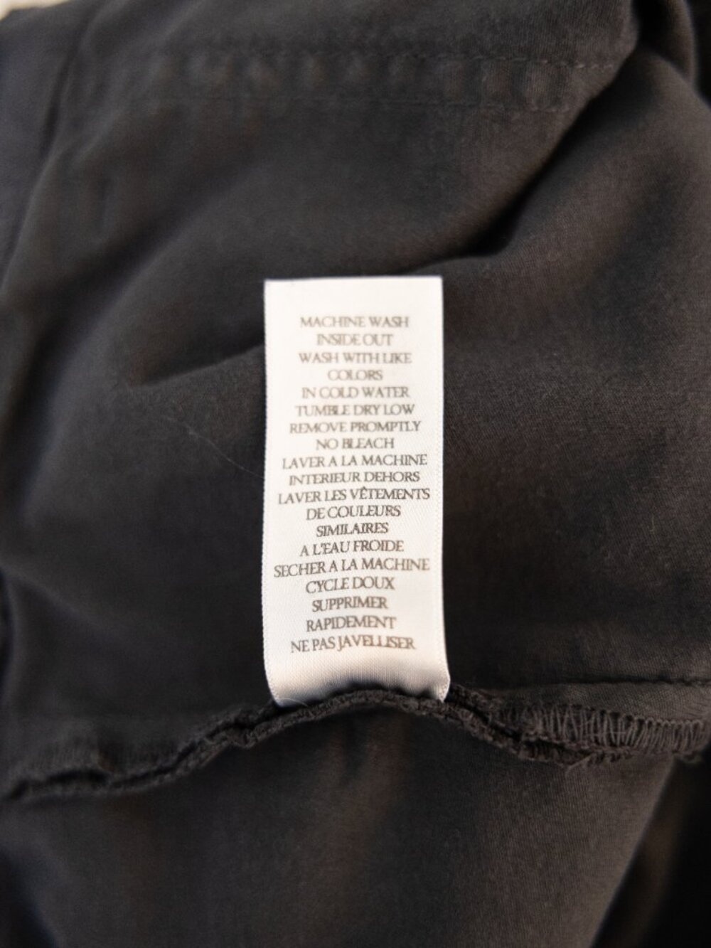 Frank & Eileen Blackrock Italian Peached Twill in Washed Black, size 4 - Picture 11 of 12